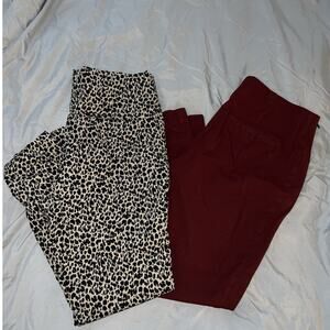 A New Day Pants Womens Sz 10 Regular Skinny Ankle Dress Elastic Waist Side Zip